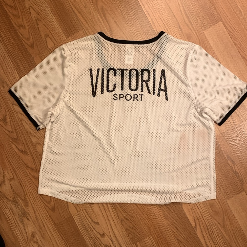 Victoria Sport Cropped Mesh Cover Up.